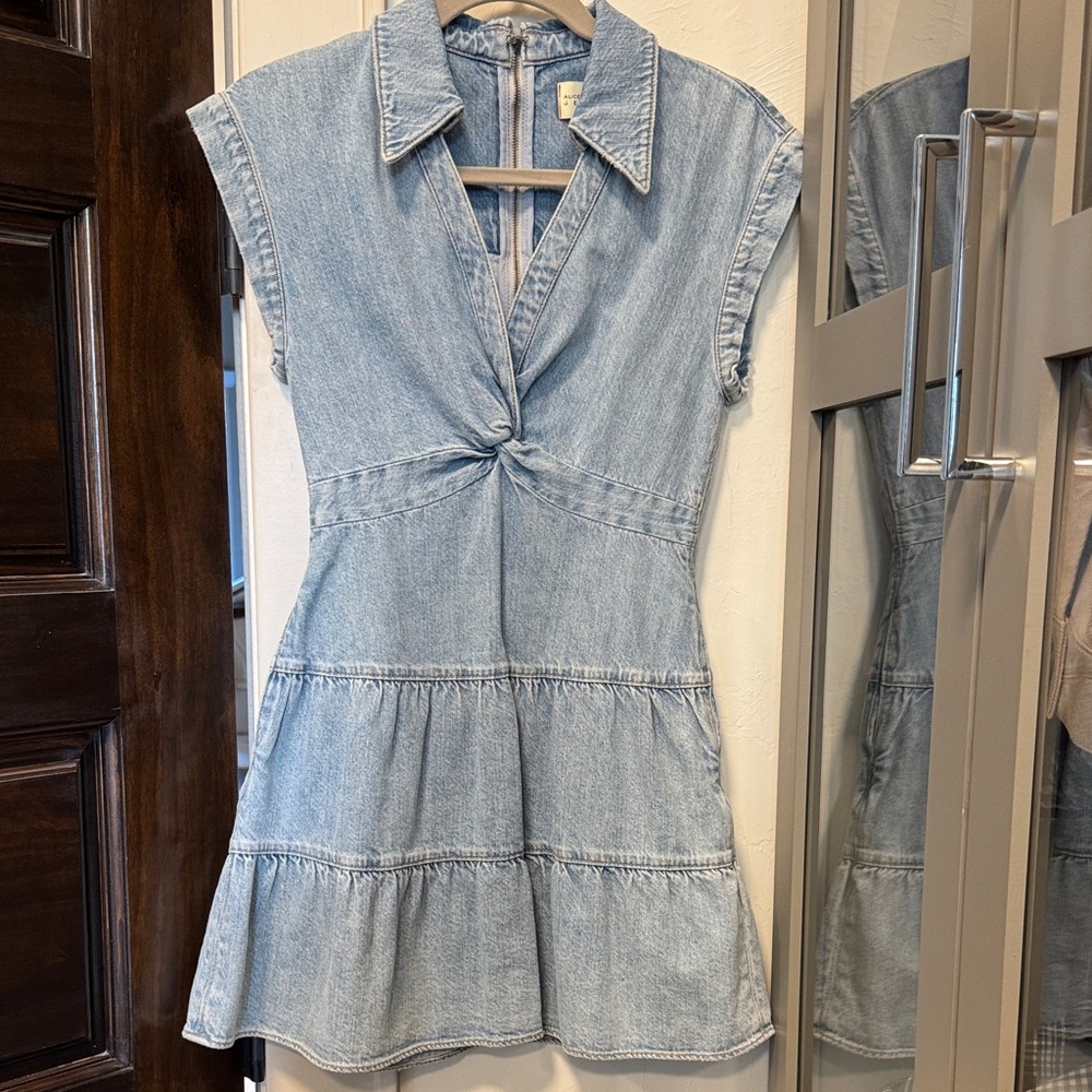 Alice + Olivia Blue Denim Dress